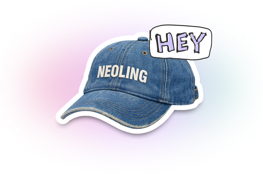 Neoling Cap mit Sprechblase: Hey